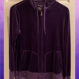 Tek Gear Purple Velour Hoodie - Size Medium